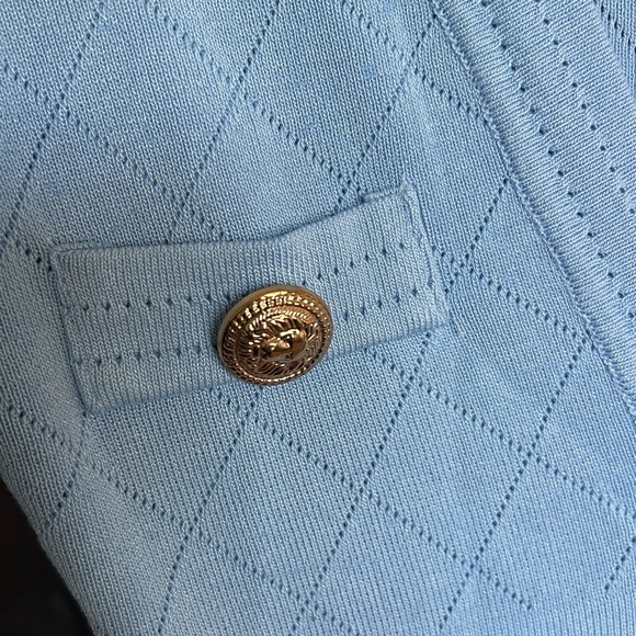 JESSICA BARA TINARA GOLD BUTTON MINI DRESS - Picture 2 of 3